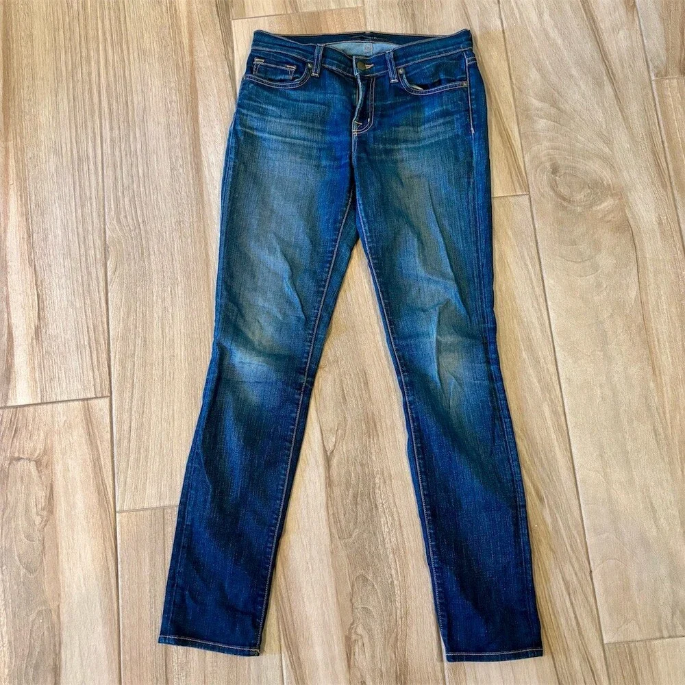 J Brand Jeans Womens Size 28 Blue Dark Wash Slim Tapered 5-Pocket Zip Fly